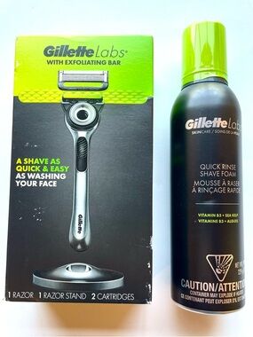 Gillette Labs Razor and Shaving Foam Duo- NEW